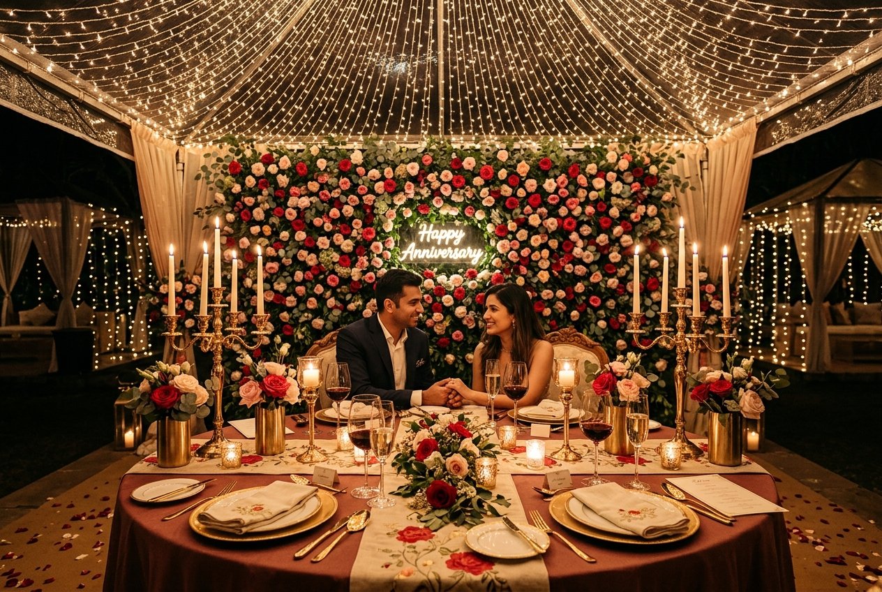 Candlelight Anniversary Setup