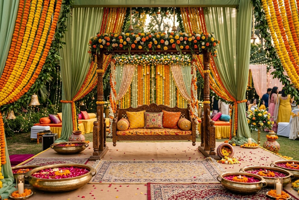 Traditional Marigold Jhoola